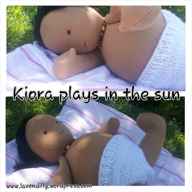 Kiora plays in the sun